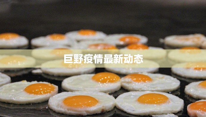 巨野疫情最新动态